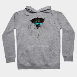 Superb bird-of-paradise + Bat Plant Hoodie